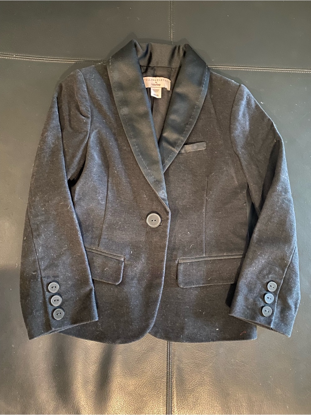 NWOT Stella McCartney babyGap velvet tuxedo jacket with satin lapel, sz 5